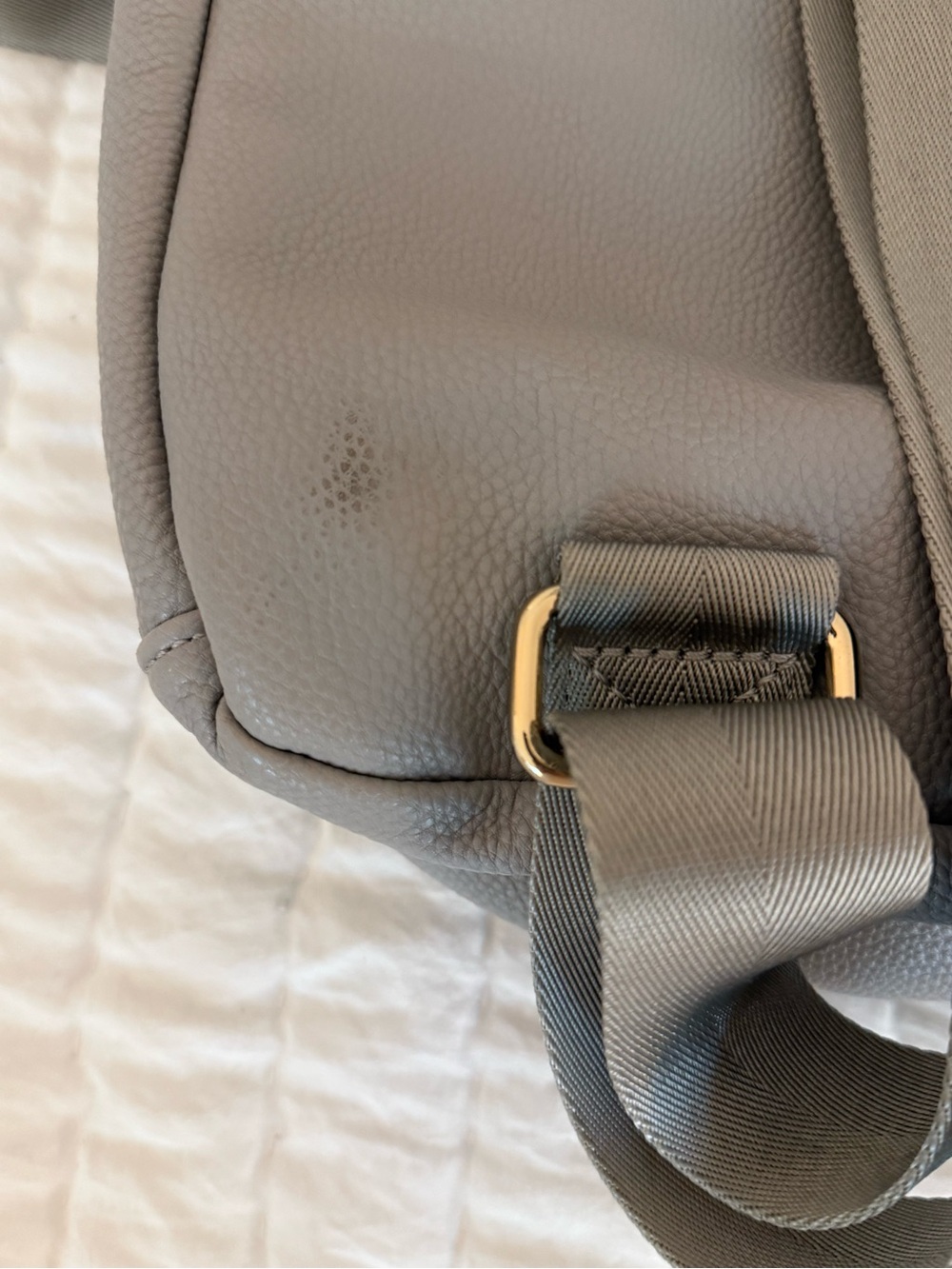 Kiki Lu Gray Faux Leather Diaper Bag Backpack / Crossbody – Good Condition - Picture 5 of 8